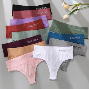 FINETOO 2 개/대 M-2XL Bodyshaper g-문자열 팬티 여성 슬림 속옷 여성 란제리 섹시한 레이디 가죽 끈 높은 허리 속옷