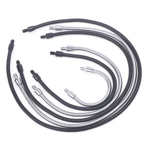 1pc LED 구즈넥 M4 블랙 실버 마이크 포지셔닝 호스 2 개의 외부 치아 M4 유연한 스네이크 튜브 조명 피팅