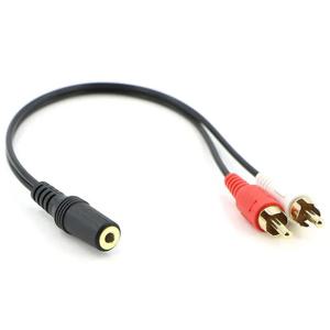 AUX 스테레오 오디오 케이블, 수-암 3.5mm 잭, 2 RCA