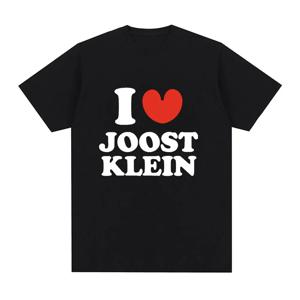 나는 Joost Klein T 셔츠 남성 여성 패션 힙합 빈티지 T-셔츠 100% 코튼 O 넥 느슨한 반팔 T 셔츠 streetwear를 사랑합니다