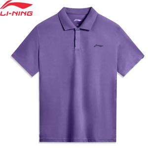 Li-Ning 남성용 트레이닝 폴로 셔츠 AT DRY FREEZE 74%폴리아미드 26%엘라스테인 루즈하고 통기성이 좋은 편안한 LiNing 티셔츠 APLV537