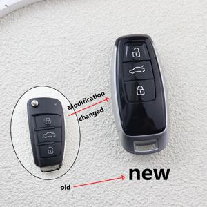 수정/업그레이드 접이식 자동차 키 Fob 케이스 쉘 하우징 Audi A4 A4L A6 A6L Q7 TT A3 Q3 Q2L A5 S3 RS3 RS5 S1 Q2 Q5 Q7 A8