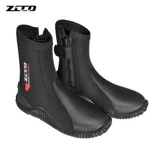 ZCCO 5MM 네오프렌 다이빙 부츠 고탄성 스쿠버 부츠 스피어 낚시를위한 따뜻한 부드러운 신발 Kyaking 스노클링 서핑 워터 슈즈