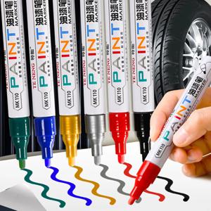 8가지 색상 자동차 스크래치 복원 페인트 펜, 속건 터치업 페인트 복원 펜, 방수 휠 타이어 마커, 자동차 페인트 마커 펜