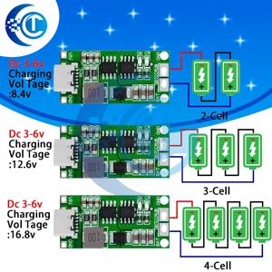 멀티셀 2S 3S 4S 타입-C 8.4V 12.6V 16.8V 승압 부스트 리포 폴리머 리튬 이온 충전기 7.4V 11.1V 14.8V 18650 리튬 배터리