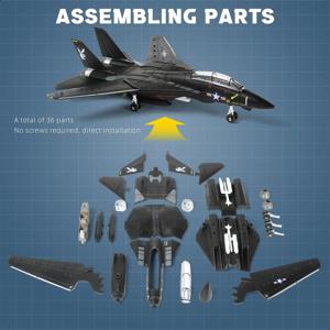 1:72 스케일 F-14 톰캣 전투기 빠른 조립 모델 키트 플라스틱 군용 F14 비행기 조립 항공기 모델 스탠드 포함 선물