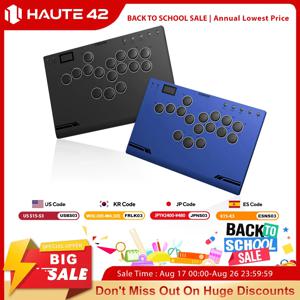 Haute42 M-Ultra Gen 2 알루미늄 합금 파이트스틱 레버리스 히트박스 컨트롤러 (PC/PS4/PS5용 스틱리스 아케이드 스틱 컨트롤러)