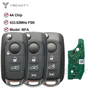 YOCASTY OEM PCB 2ADPXFI5AM433TX 플립 리모트 키 433Mhz 4A 칩 (피아트 2016 2017 2018 티포 누보 그라치에 500X 에게아 피아트 용)
