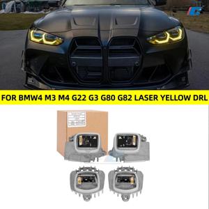BMW 4 시리즈 G22 G23 G26 G80 G82 M3 M4 420I용 옐로우 엔젤 아이 DRL LED 보드, LED 레이저 헤드라이트 주간 주행등
