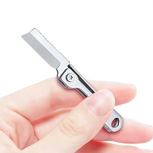 1PC 스테인레스 스틸 미니 접이식 포켓 도구 키체인 야외 캠핑 EDC용 다기능