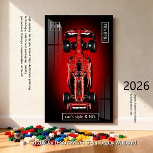 2026 새로운 벽걸이형 디스플레이 박스 디스플레이 월보드 레고 42207F1 SF-24 빌딩 블록 자동차 모델 사진 프레임에 적합