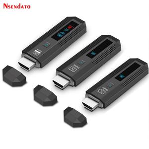 50M 무선 확장기 HDMI 비디오 송수신기 HDMI 무선 디스플레이 화면 공유 TV 스틱 어댑터 (PC, TV, 프로젝터용)