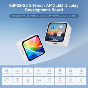 Waveshare ESP32-S3 2.16인치 터치스크린 AMOLED 디스플레이 개발 보드 480x480 픽셀 AI 챗봇 지원 ESP-IDF Arduino IDE