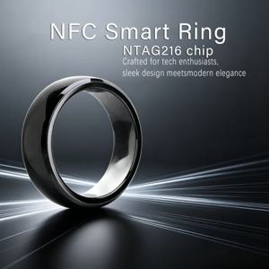 NFC 스마트 링 NTAG216 IC RFID 재기록 가능 ISO14443A/B & ISO15693 IP68 방수 세라믹 링 (출입 통제 및 출석 관리용)