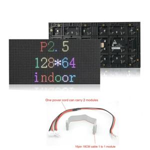 실내 P2.5 LED 모듈 320x160mm 풀 컬러 패널 128x64 픽셀 SMD2121 램프 HUB75 32스캔 HD 프로그래밍 가능 RGB 디스플레이 화면