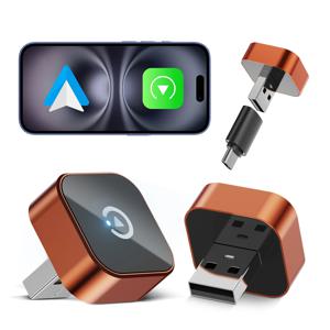 2026 최신 무선 CarPlay 어댑터(타입 C) CarPlay 및 Android Auto, Type-C 포트, 유선에서 무선으로 변환, 플러그 앤 플레이, Auto-C
