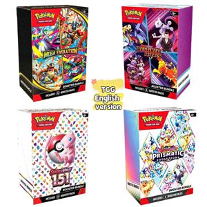 포켓몬 카드 V10 부스터 번들 Destined Rivals Prismatic Evolutions Scarlet Violet 151 영어 ME01 부스터 카드 장난감 선물
