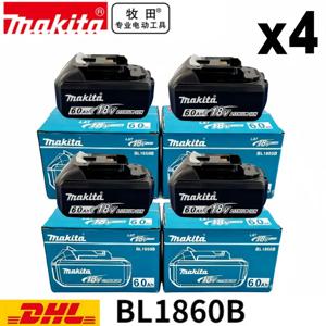 정품 6AH Makita BL1860 6Ah 배터리 전동 공구 리튬 이온 교체용 LXT BL1850 BL1840 18V 스크류드라이버용 BMS 18V 배터리 포함