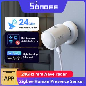 SONOFF SNZB-06P24 지그비 정확한 인체 감지 센서 24GHz mmWave 레이더 조명 감지 기능, Apple Home과 Matter Bridge를 통해 작동