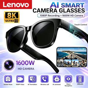 레노버 스마트 안경 8K HD 터치 컨트롤 카메라 녹화 블루투스 통화 음성 어시스턴트 번역기 AI 안경 성인용 신제품