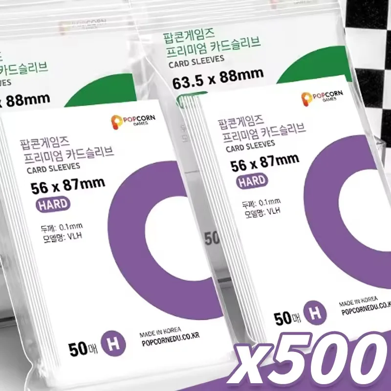 500-1PCS HD 투명 Kpop 아이돌 카드 보호 슬리브 카드 게임 포커 방수 보호대 게임 보드 사진 홀더 슬리브