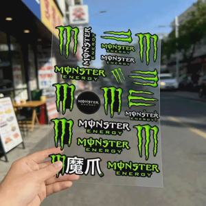 몬스터 에너지 스크래치 커버 스티커용 고시인성 반사 방수 데칼, 자동차, 오토바이 헬멧, 냉장고에 적합