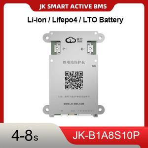 JK 스마트 액티브 BMS B1A8S10P 4S 5S 6S 7S 8S 스마트 BMS 100A 리튬인산철 리튬이온 LTO 배터리 액티브 밸런스 1A BT CANBUS 히트 RS485