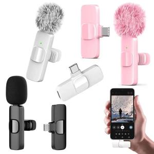 무선 라발리에 마이크 미니 USB-C 마이크 아이폰 15/16/17 안드로이드 라이브 스트리밍 인터뷰 크리스마스 선물