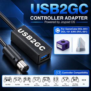 USB2GC USB 컨트롤러를 게임큐브 콘솔용 NGC 어댑터로 변환하여 스위치 프로, 엑스박스 360, PS3, PS4, PS5 USB 컨트롤러에 연결 가능