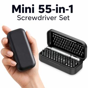 55PCS 미니 정밀 드라이버 세트 자석 수리 도구 키트 톡스 육각 필립스 비트 (휴대폰, 시계, 노트북, 전자제품 DIY 선물용)