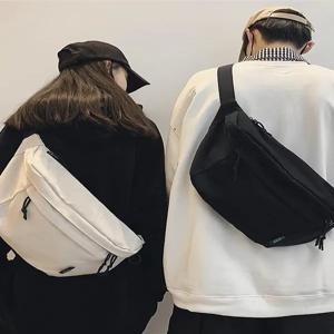 캐주얼 크로스바디 백 대용량 남성용 가방 트렌디한 일본 브랜드 백팩 학생 허리 가방 여성용 싱글 숄더백