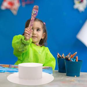 5개 세트 어린이용 DIY 페이퍼 모자, 창의적인 공예 활동용, 그림 그리기, 유아 교육 활동, 손으로 직접 그린 햇빛 가리개 모자, 어린이 파티용