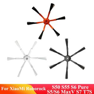 XiaoMi Roborock S50 S55 S6 S6 Pure S5 Max S6 MaxV S7 T7S Plus 로봇 진공 청소기 맞춤 부품 액세서리 용 6 무장 사이드 브러시