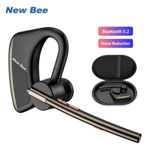 새로운 Bee M50 블루투스 헤드셋 무선 이어폰 이어폰 24시간 대화 시간 V5.2 듀얼 마이크가 장착된 헤드폰 CVC8.0 핸즈프리