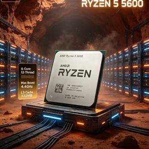 AMD Ryzen 5 5600 데스크탑 CPU 프로세서 6코어 12스레드 3.5GHz AM4 소켓 65W 게이밍용 박스 없음
