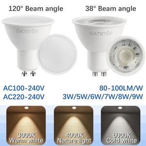 10pcs Hight 루멘 GU10 Led 스포트 라이트 깜박임 없음 8W 9W LED 전구 AC 220V 120V 홈 조명 Derection에 대 한 50w 할로겐 램프 교체