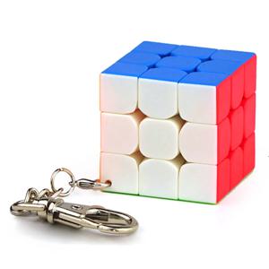 MoYu 키체인 Mofangjiaoshi 3cm 3.5cm 미니 3x3x3 매직 큐브 키체인 전문 교육용 장난감 열쇠고리 큐보 마히코 퍼즐