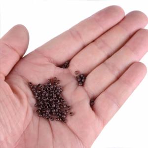 1000Pcs 3.0mm 나노 링 마이크로 비즈 팁 헤어 익스텐션 및 Tinsel 익스텐션을위한 비 실리콘 라이닝 구리 링