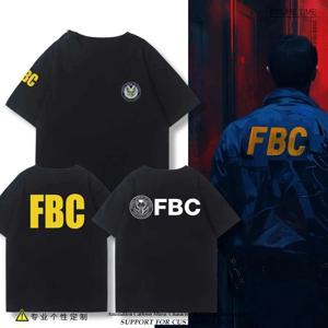 Federal Bureau of Control FBC Paranormal Organization 로고 남성용 및 여성용 반팔 티셔츠 여름 다목적 코튼 탑