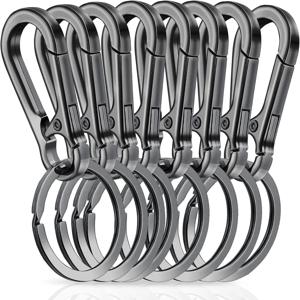 1/4PCS 금속 조롱박 버클 키 체인 등산 후크 자동차 키 체인 강력한 Carabiner 모양 키 체인 액세서리 빈티지 열쇠 고리 반지