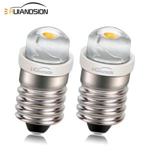 2개 LED 표시등 E10 0.5W DC 3V 4.5V 6V 12V 18V 24V 110V 220V 경고 신호 전구 계기판 기계 램프 따뜻한 백색