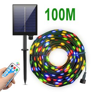 녹색 환경 재료 야외 LED 태양 잔디 램프 10/20/50/100m 광장 공원 크리스마스 장식에 대 한 요정 정원 조명
