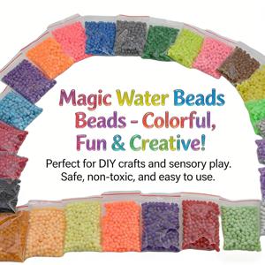30가지 색상 300개 리필용 비즈 퍼즐 크리스탈 컬러 DIY 매직 비즈 물 스프레이 볼 게임 3D 수제 매직 장난감 (어린이용)