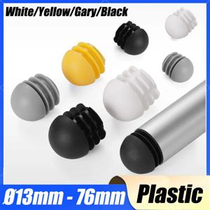 10/20/30Pcs 13mm ~ 76mm 플라스틱 원형 튜브 플러그 가구 테이블 발 끝 부분 반나사 캡 파이프 플러그 뚜껑 튜브 구멍 보호 엔드