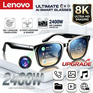 레노버 업그레이드 스마트 AI 안경 2400W HD 8K 촬영 카메라 사진 비디오 음성 통화 번역 블루투스 AI 오토바이 안경