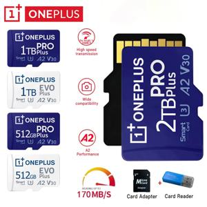 원플러스 2TB 고속 V30 A2 4K SD 카드, 512GB, 256GB 메모리 카드, 1TB 마이크로 TF SD 어댑터 (스마트폰/태블릿/PC 겸용)