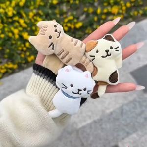 귀여운 새끼 고양이 플러시 가방 펜던트 미니 고양이 인형 만화 플러시 인형 가방 참 장식 부드러운 동물 인형 학생 선물