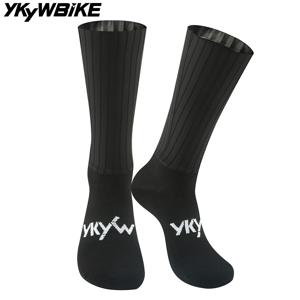 YKYWBIKE 2026 사이클링 에어로다이나믹 양말 스포츠 에어로 양말 미끄럼 방지 3D 스트라이프 로드 바이크 레이스 양말 자전거 고속 MTB 양말