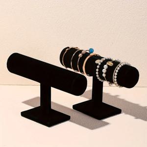 1pc T자형 팔찌 스탠드, 팔찌 및 목걸이 디스플레이 스탠드, 시계 보관 스탠드, 데스크탑 수직 보석 스탠드