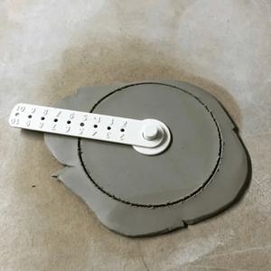 도자기 도구 세트, 원형 절단 자, 분할자 2cm - 16cm